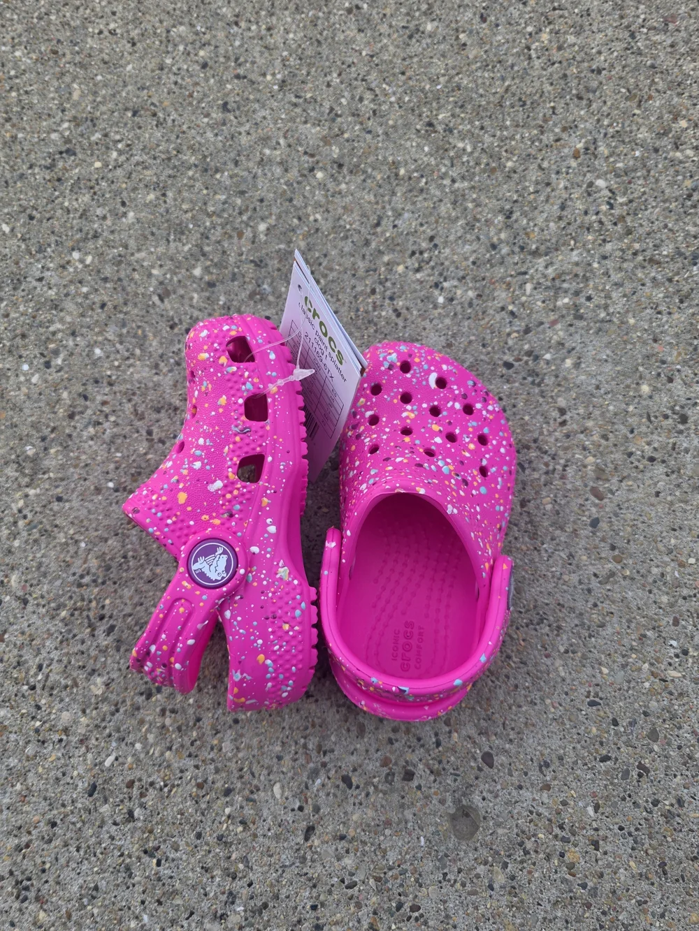 Kids Glitter Clog Shoes - Hot Pink Toddler Girls 5C